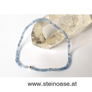 Armband Aquamarin facettiert Ø 2,5 mm
